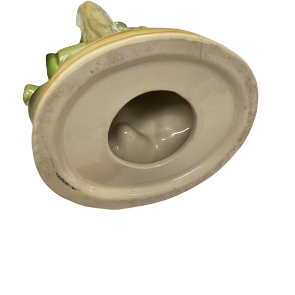 Vintage 1950  Metro Ware Asian Themed Green Ceramic Lamp Base man woman kitsch - Picture 6 of 9